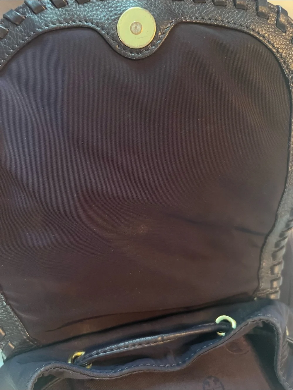 Tory Burch purple Logo Backpack
